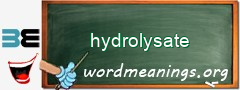 WordMeaning blackboard for hydrolysate